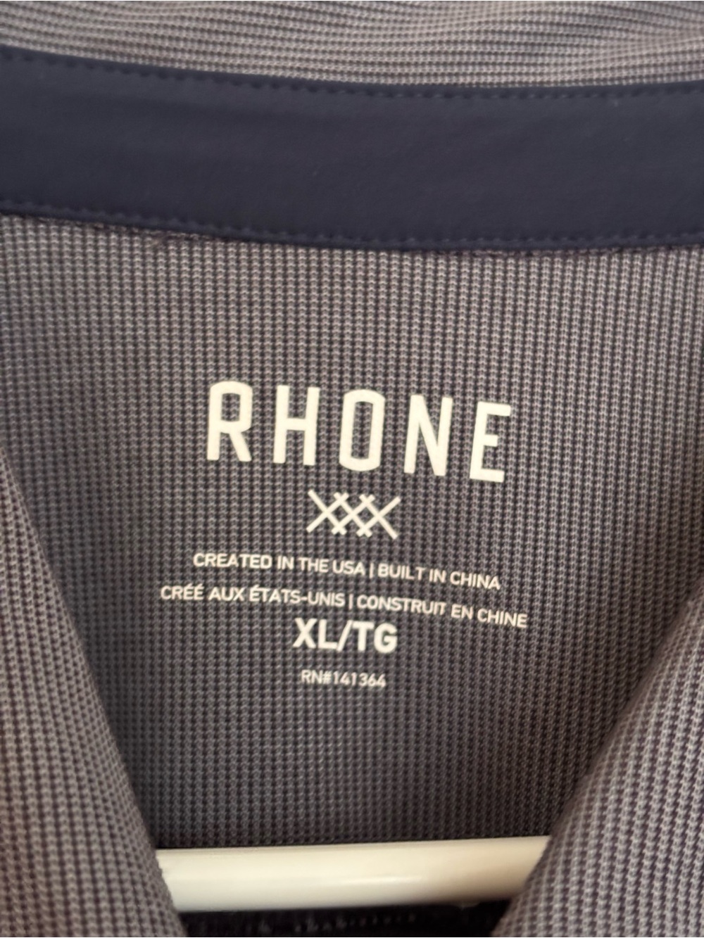 Rhone Men's Gray Delta Pique Polo XL - Picture 4 of 7